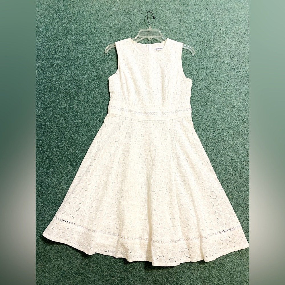 Calvin Klein white dress. Size 6.